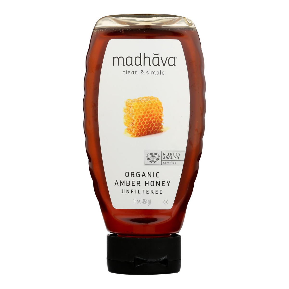 Madhava Honey - Honey Lt Amber Squz - Case Of 6 - 16 Oz