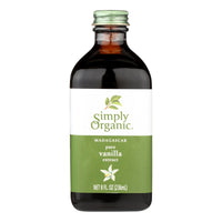 Simply Organic Pure Vanilla Extract - Case Of 6 - 8 Fl Oz.