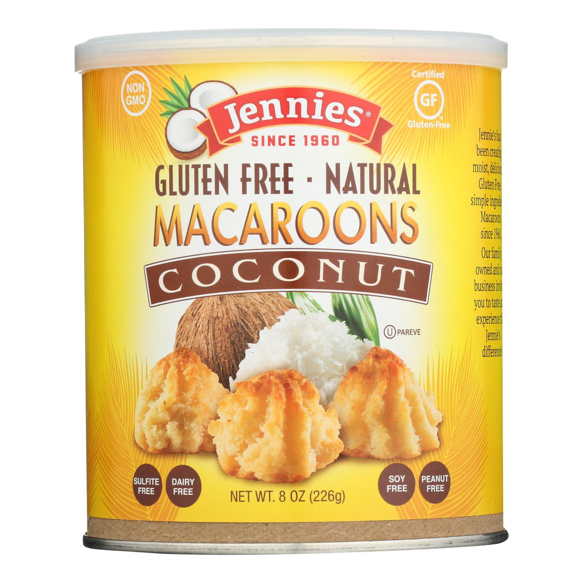 Jennie's Coconut Macaroon - Case Of 12 - 8 Oz.