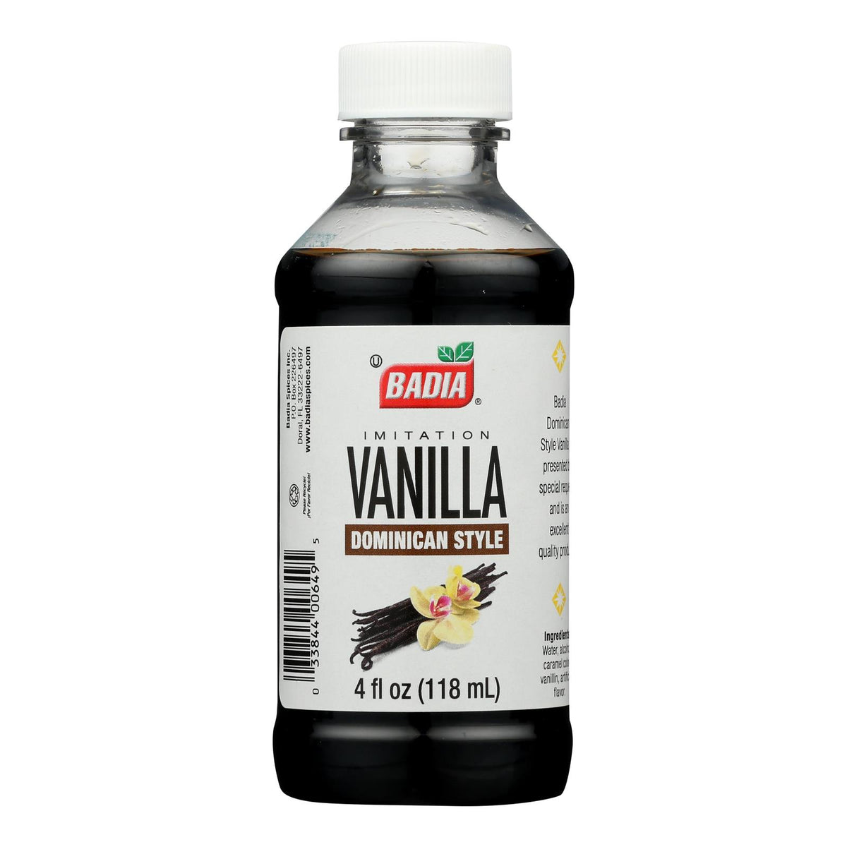 Badia Spices - Imitation - Vanilla Extract - Case Of 12 - 4 Fl Oz.