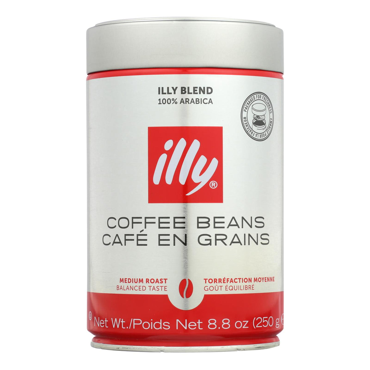 Illy Caffe Coffee Coffee - Whole Bean - Medium Roast - 8.8 Oz - Case Of 6