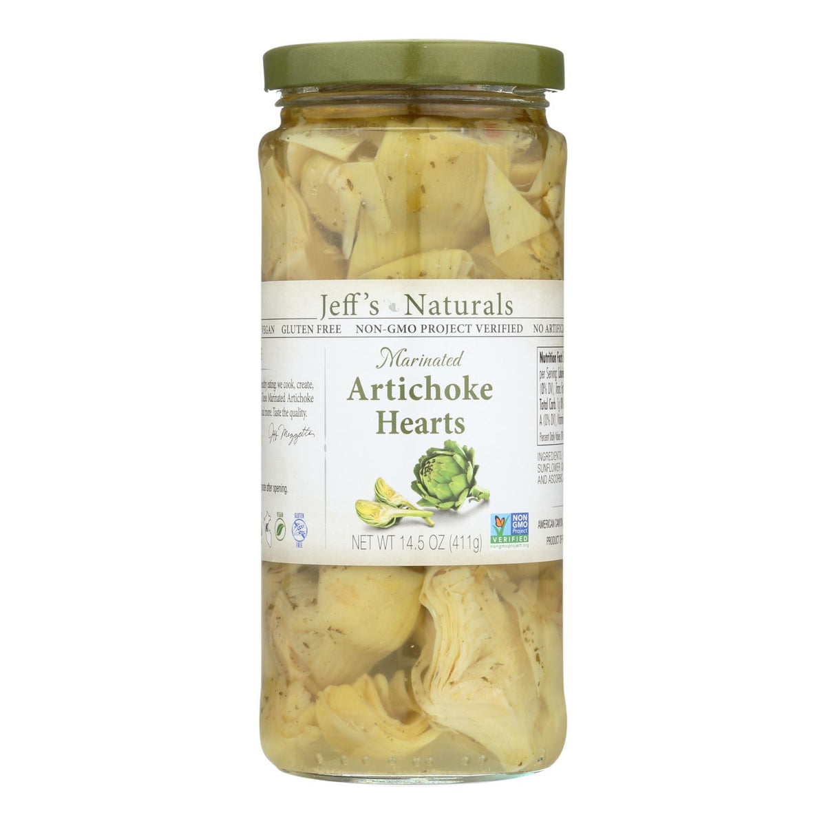 Jeff's Natural Artichoke Hearts - Marinated - Case Of 6 - 14.5 Oz