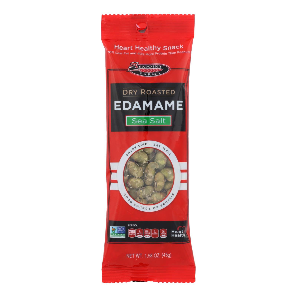 Seapoint Farms Edamame - Dry Roasted - Lightly Salted - 1.58 Oz - Case Of 12