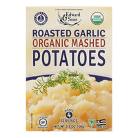 Edward And Sons Organic Mashed Potatoes - Roasted Garlic - Case Of 6 - 3.5 Oz.