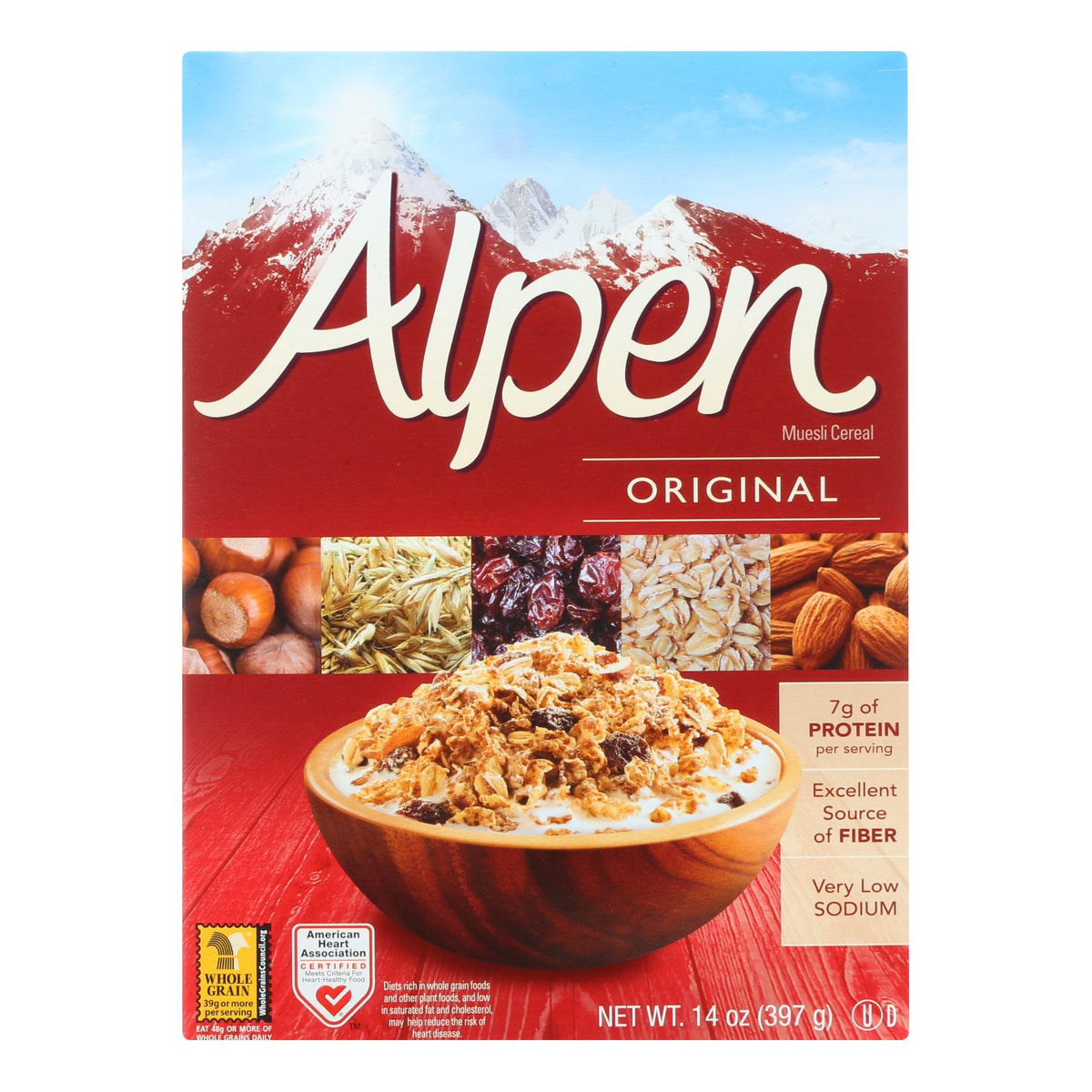 Alpen Original Muesli Cereal - Case Of 12 - 14 Oz.