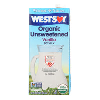 Westsoy Organic Vanilla - Unsweetened - Case Of 12 - 32 Fl Oz.