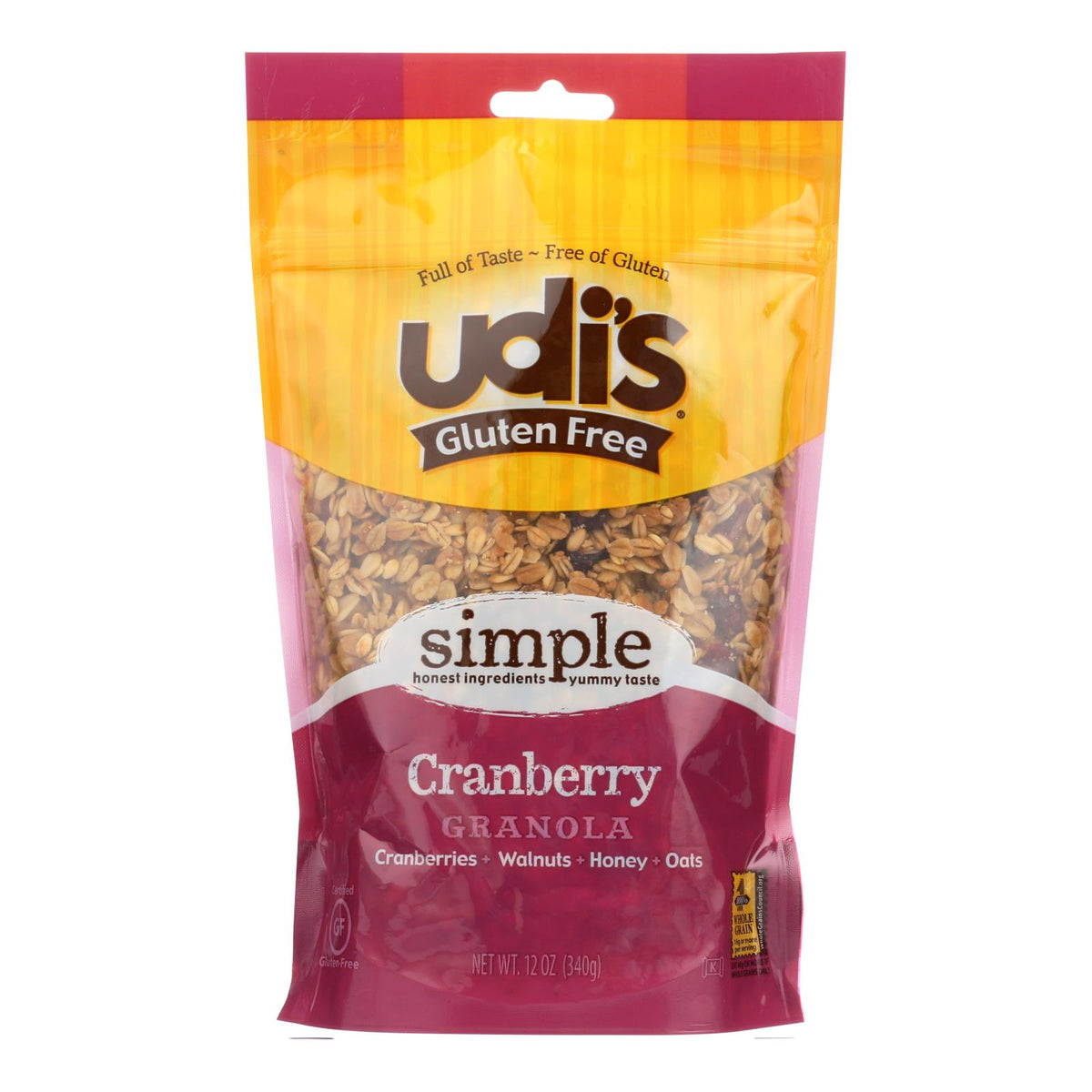 Udi's Cranberry Granola  - Case Of 6 - 11 Oz