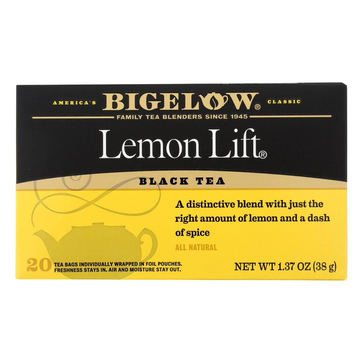 Bigelow Tea Lemon Lift Black Tea - Case Of 6 - 20 Bags