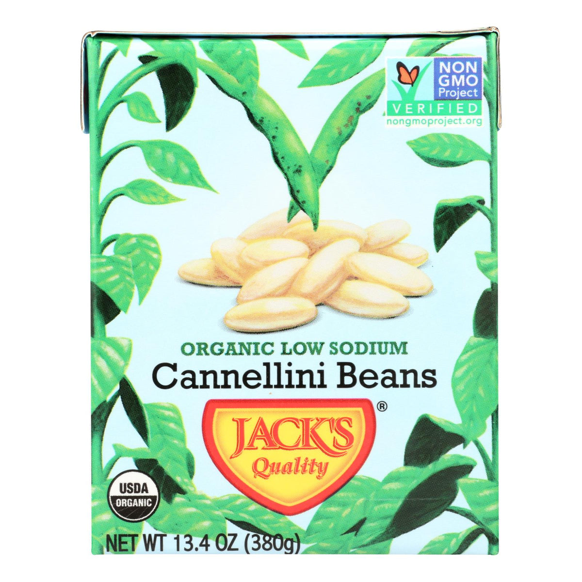 Jack's Quality Organic Cannellini Beans - Low Sodium - Case Of 8 - 13.4 Oz