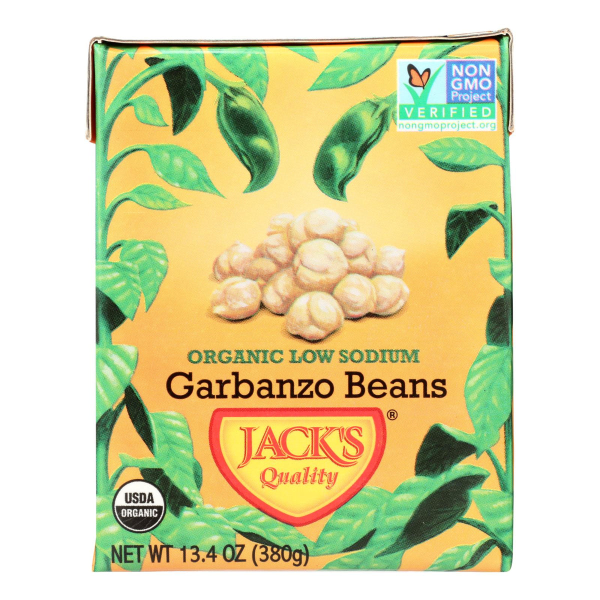 Jack's Quality Organic Garbanzo Beans - Low Sodium - Case Of 8 - 13.4 Oz