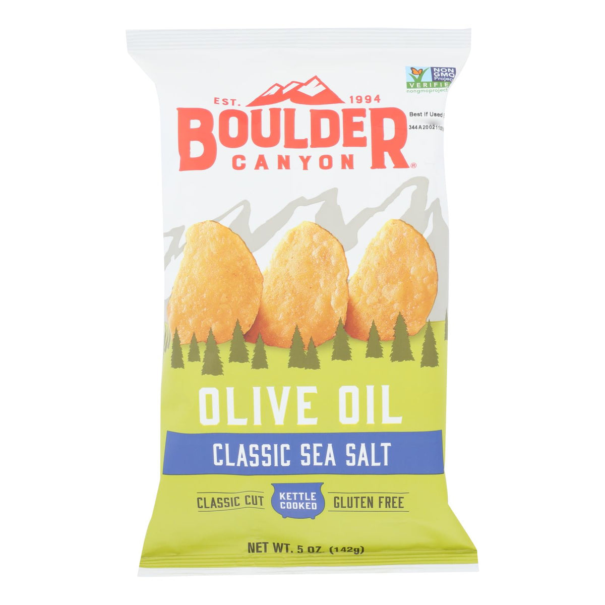 Boulder Canyon - Kettle Chips - Olive Oil - Case Of 12 - 5 Oz.