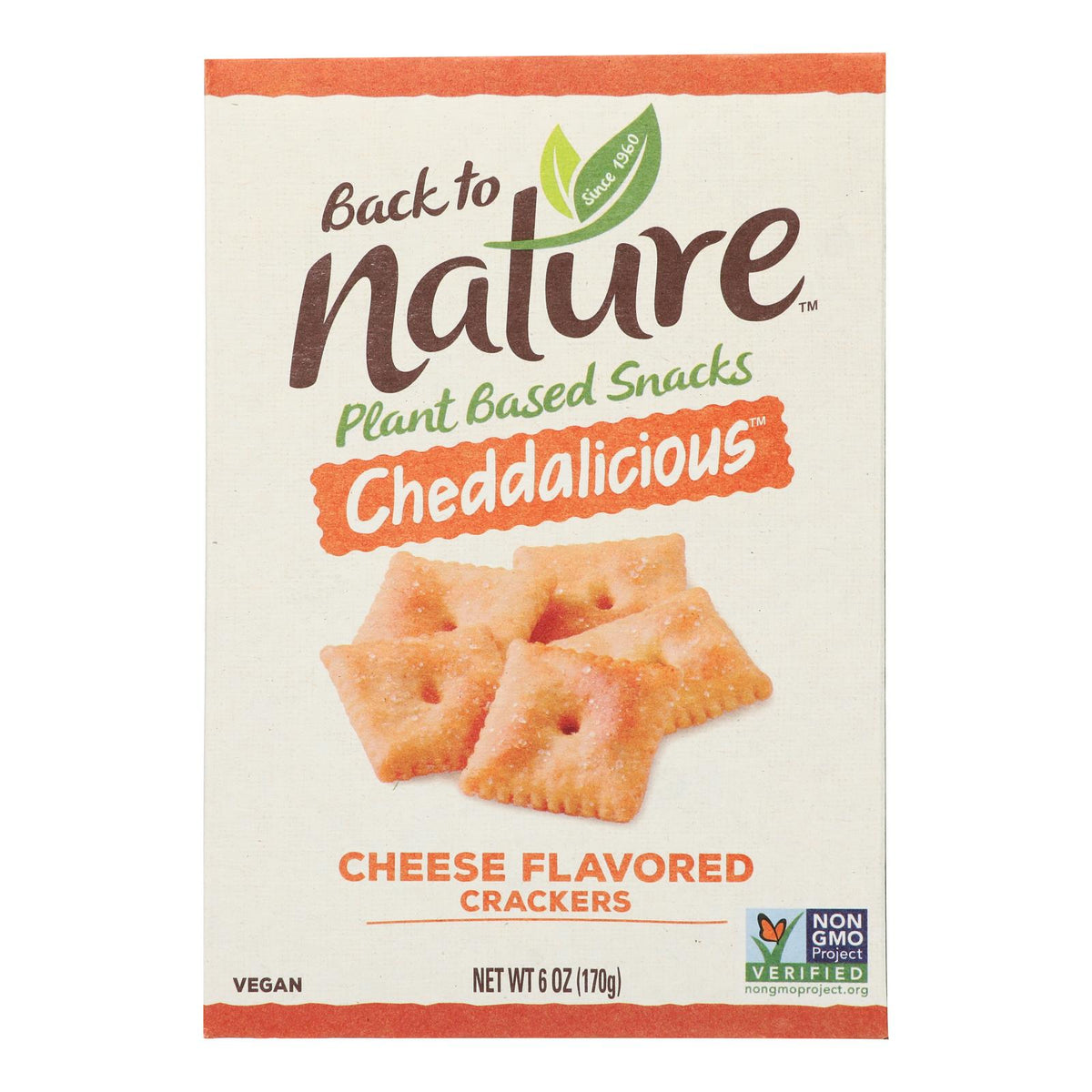 Back To Nature - Cracker Cheddalicious - Case Of 6-6 Oz