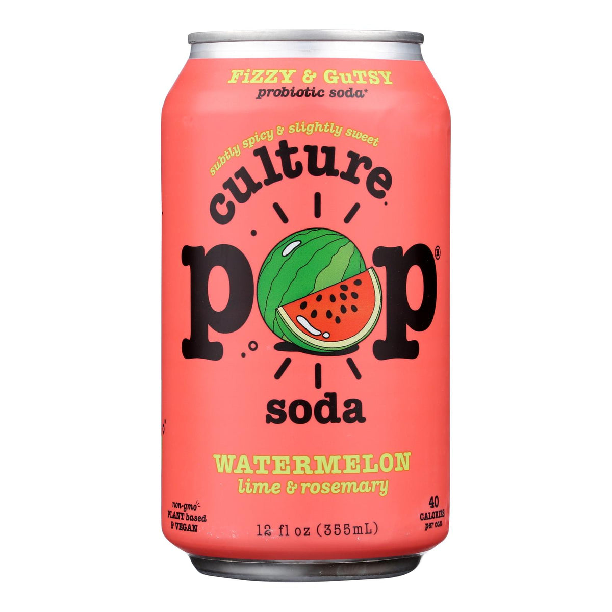 Culture Pop Soda - Soda Watermelon - Case Of 6-4/12 Fz