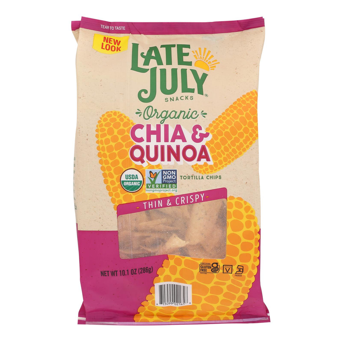 Late July Snacks - Tort Chip Chia Quinoa - Case Of 9-10.1 Oz