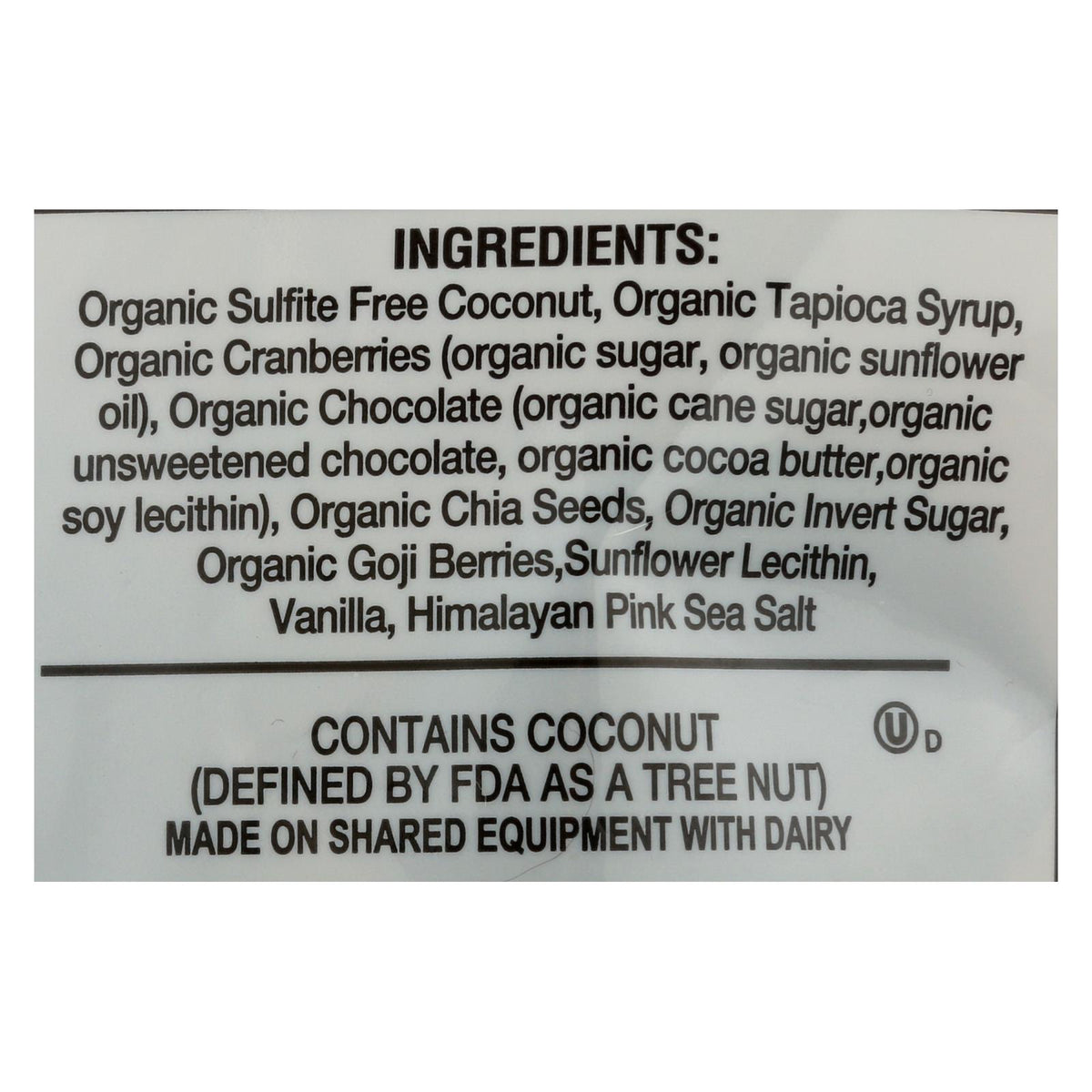 Jennies Coconut Bites - Organic - Cranberry Goji - Case Of 6 - 5.25 Oz