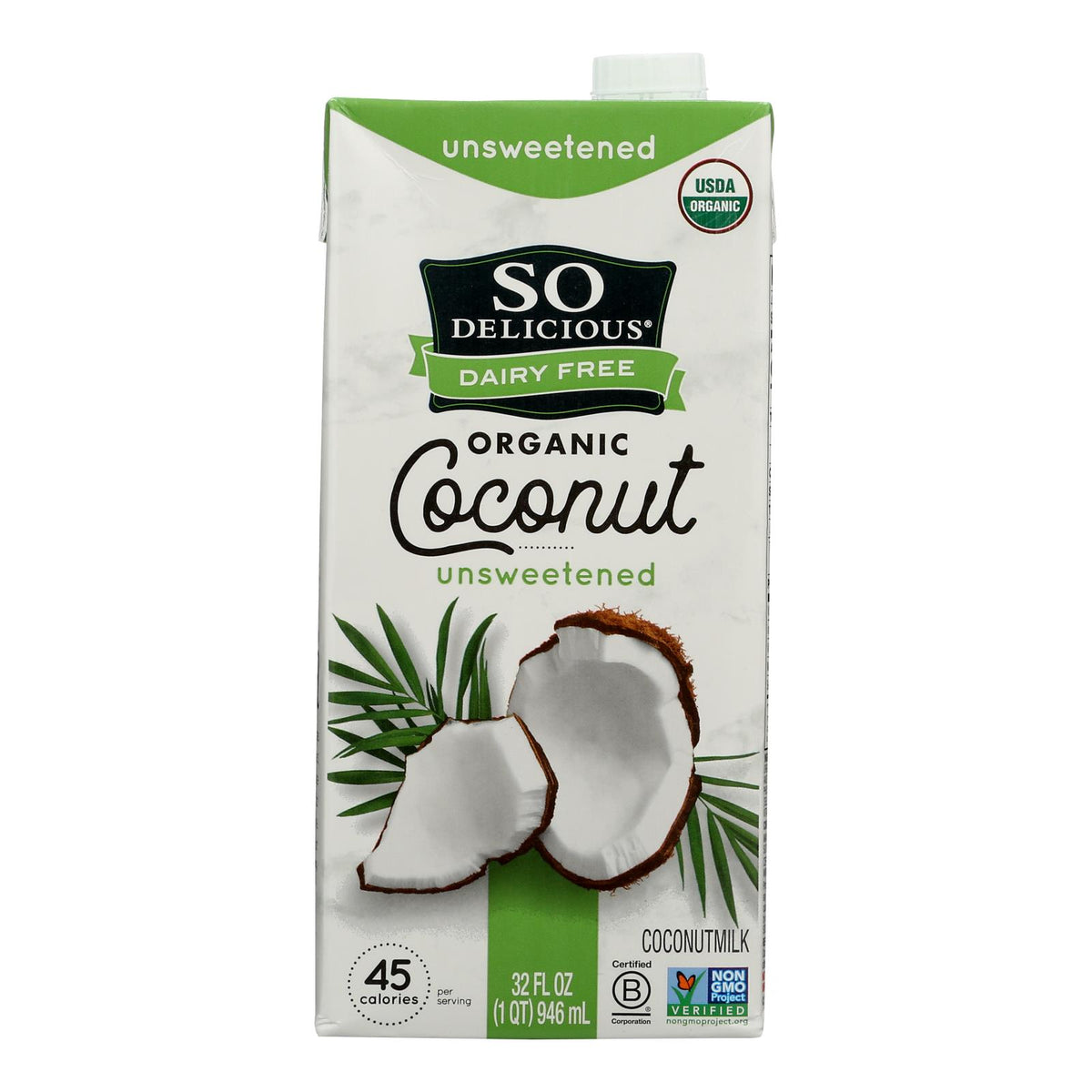 So Delicious Coconut Milk Beverage - Unsweetened - Case Of 12 - 32 Fl Oz.