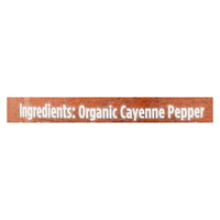 Spicely Organics - Organic Cayenne Pepper - Case Of 3 - 1.6 Oz.