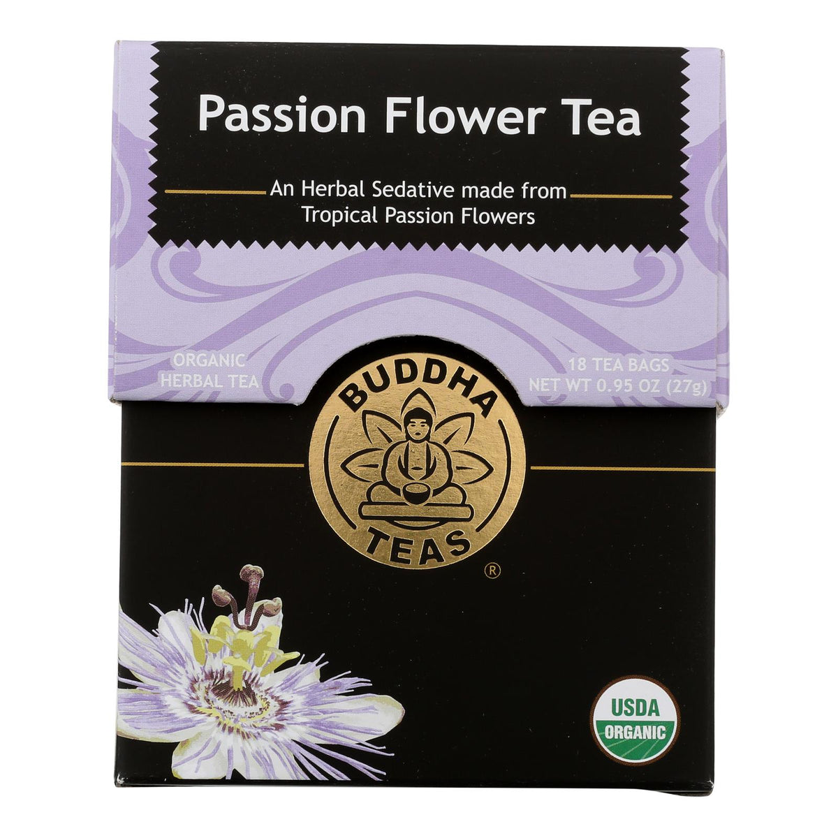 Buddha Teas - Organic Tea - Passion Flower - Case Of 6 - 18 Count