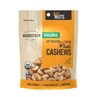 Woodstock Organic Whole Cashews, Dry Roasted And Salted - Case Of 8 - 7 Oz