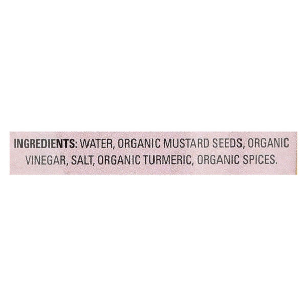 Organic Ville Stone Ground Organic - Mustard - Case Of 12 - 12 Oz.