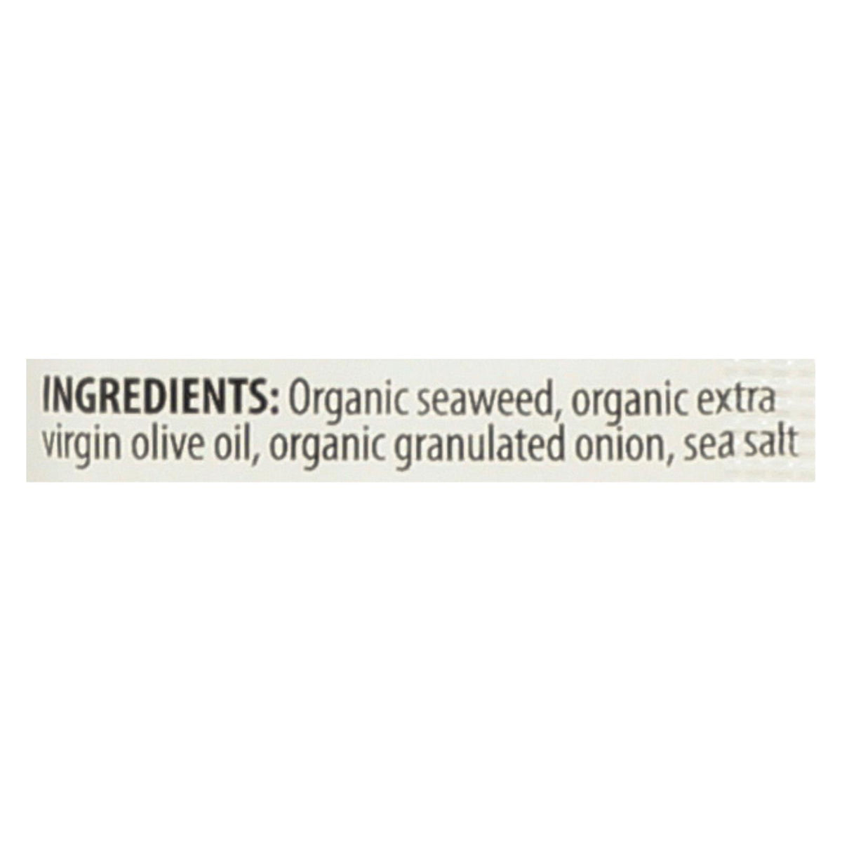 Seasnax Organic Premium Roasted Seaweed Snack - Toasty Onion - Case Of 24 - 0.18 Oz.