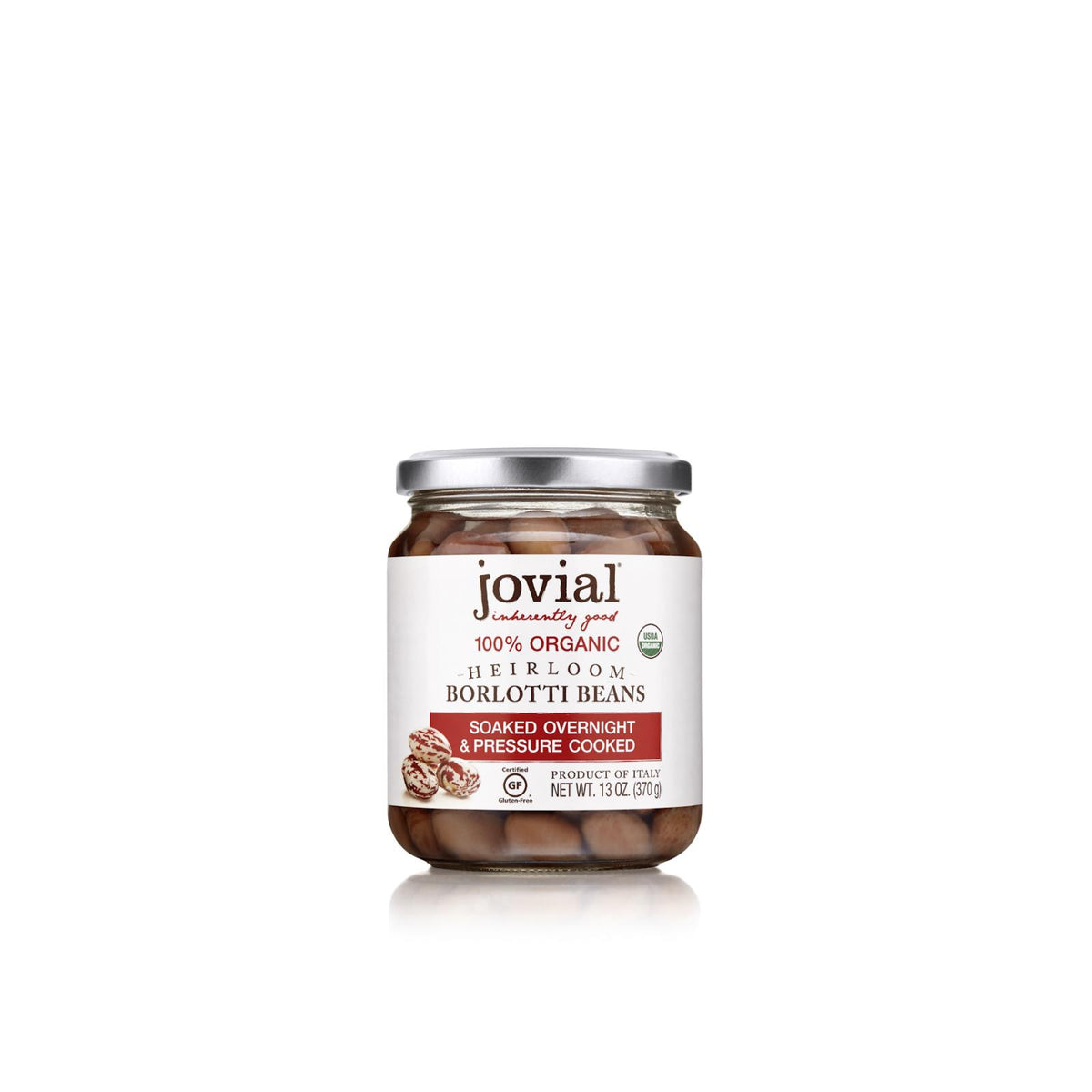 Jovial - 100 Percent Organic Borlotti Beans - Case Of 6 - 13 Oz