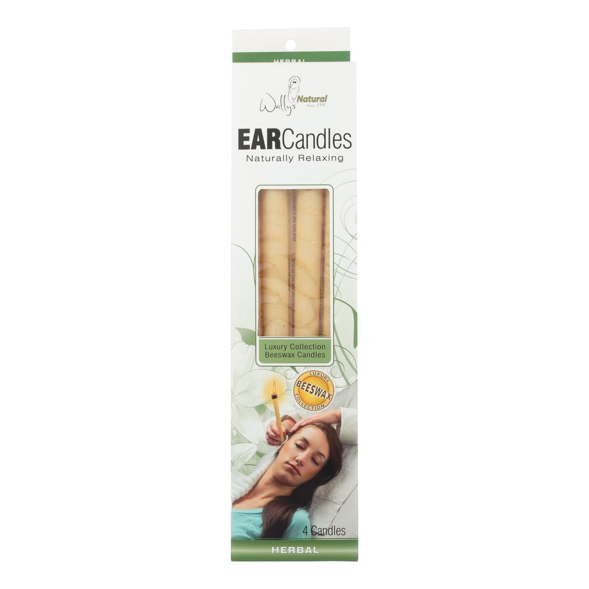 Wally's Ear Candles Herbal Beeswax - 4 Candles.