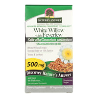 Nature's Answer - White Willow With Feverfew - 60 Vcaps