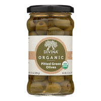 Divina - Organic Pitted Green Olives - Case Of 6 - 6 Oz.