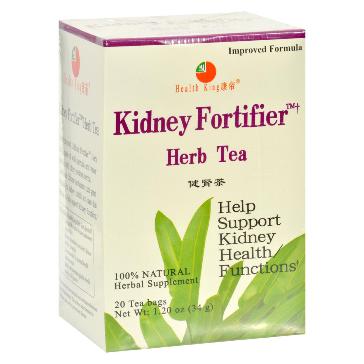 Health King Kidney Fortifier Herb Tea - 20 Tea Bags