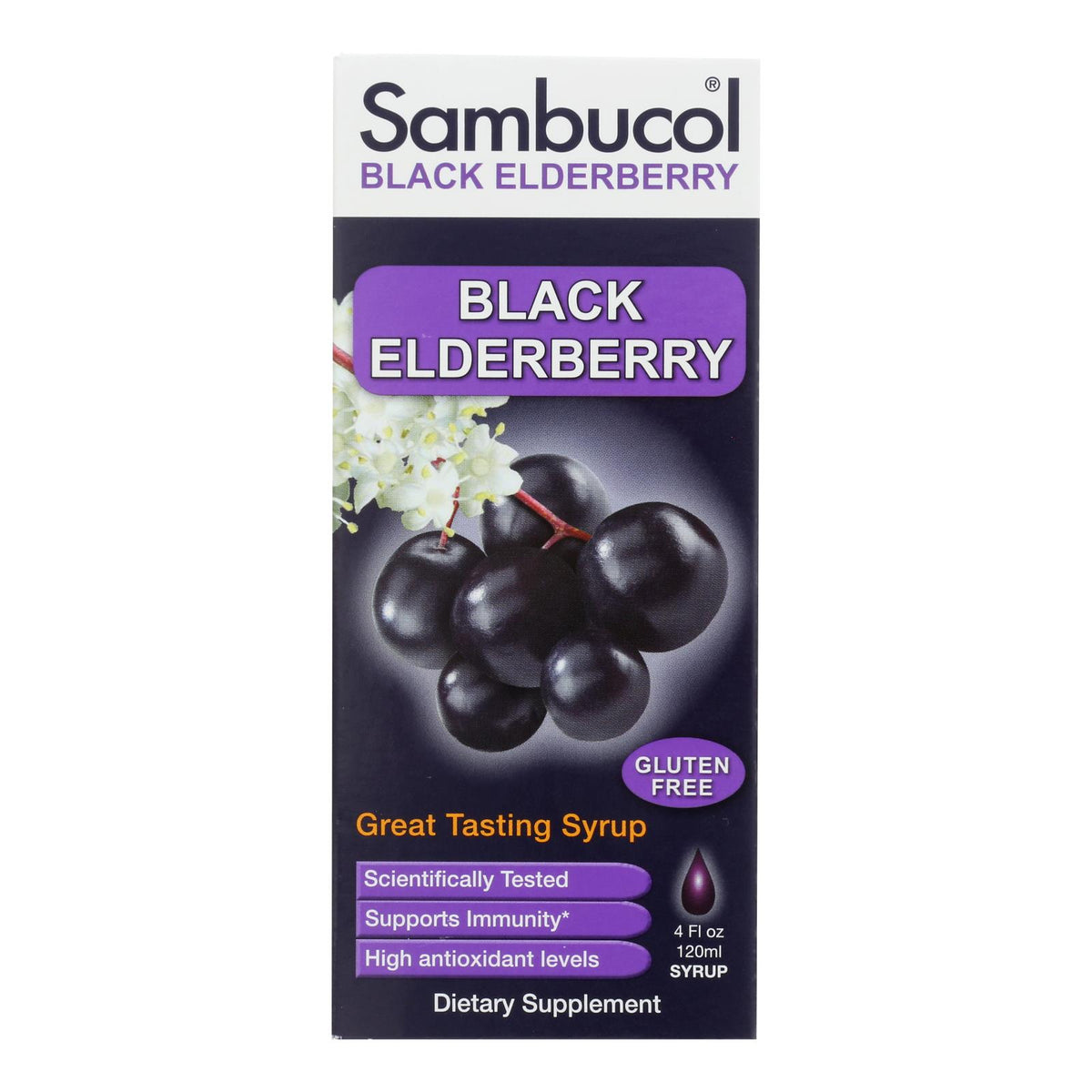 Sambucol - Black Elderberry Syrup Cold And Flu Relief Original - 4 Fl Oz