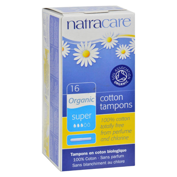 Natracare 100% Organic Cotton Tampons Super W/applicator - 16 Tampons