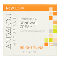 Andalou Naturals Renewal Cream Brightening Probiotic Plus C - 1.7 Fl Oz