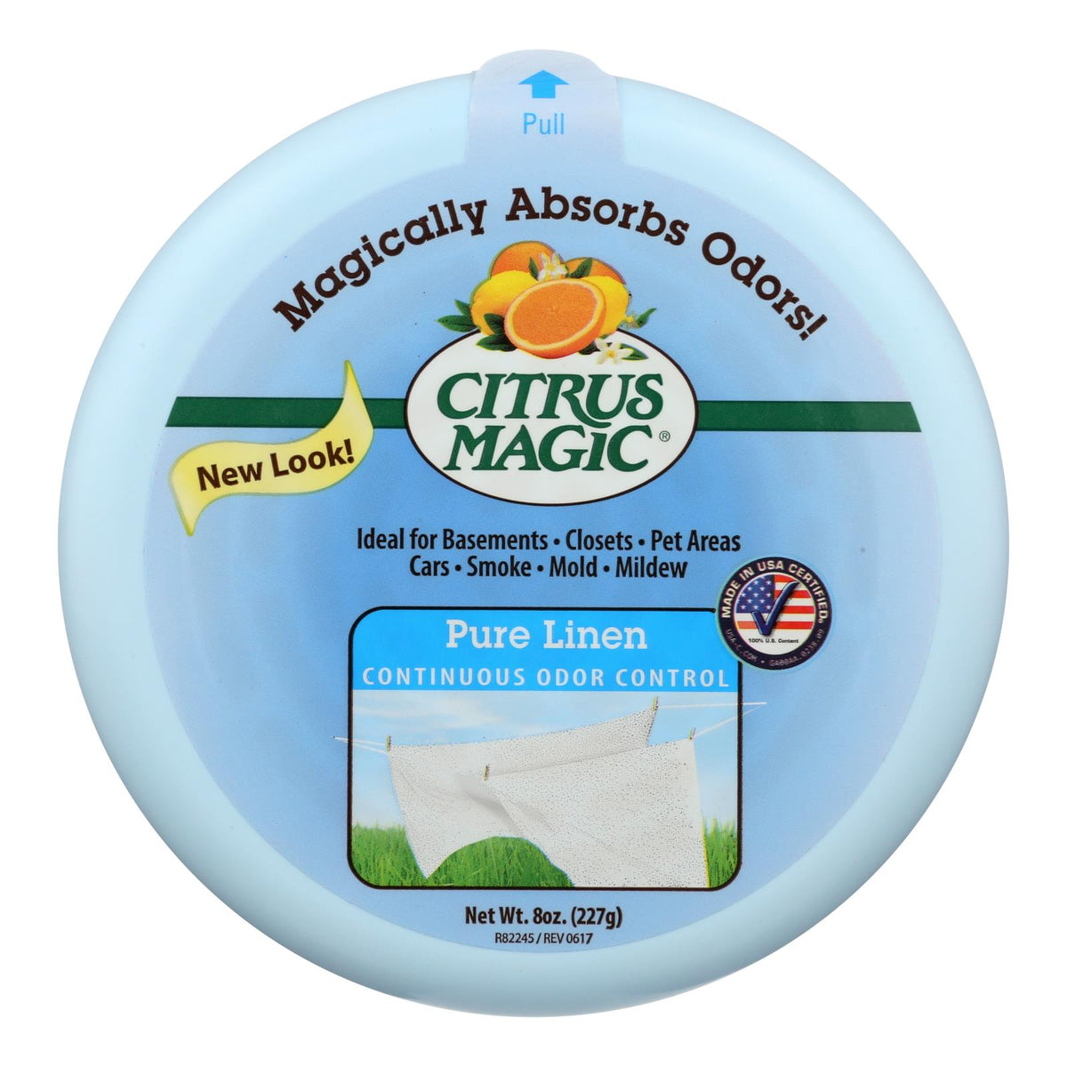 Citrus Magic Solid Air Freshener - Pure Linen - Case Of 6 - 8 Oz