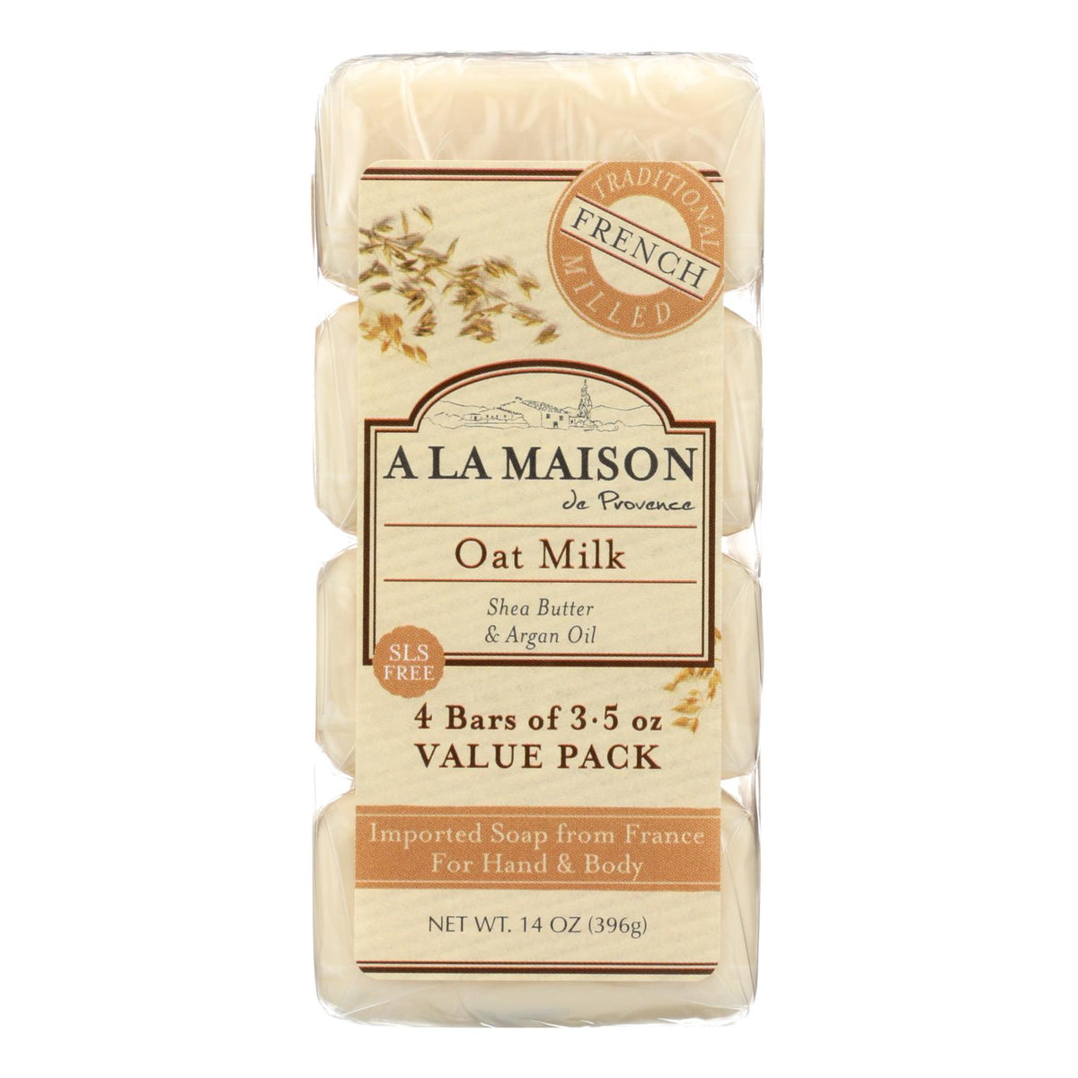 A La Maison - Bar Soap - Oat Milk - Value 4 Pack