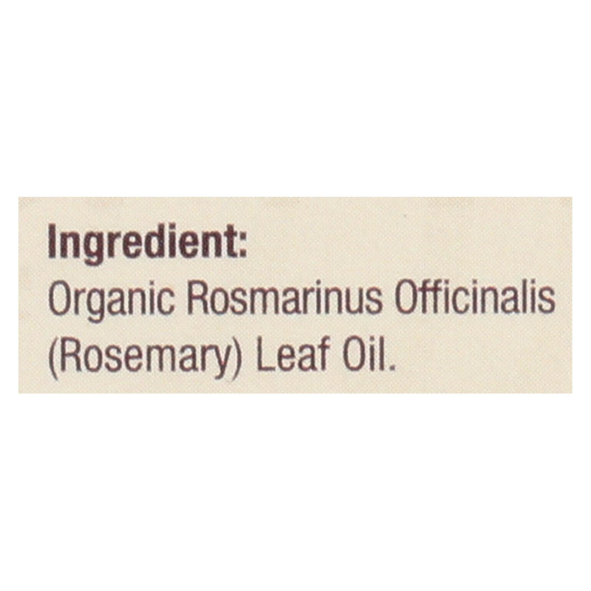 Nature's Answer - Organic Essential Oil - Rosemary - 0.5 Oz.