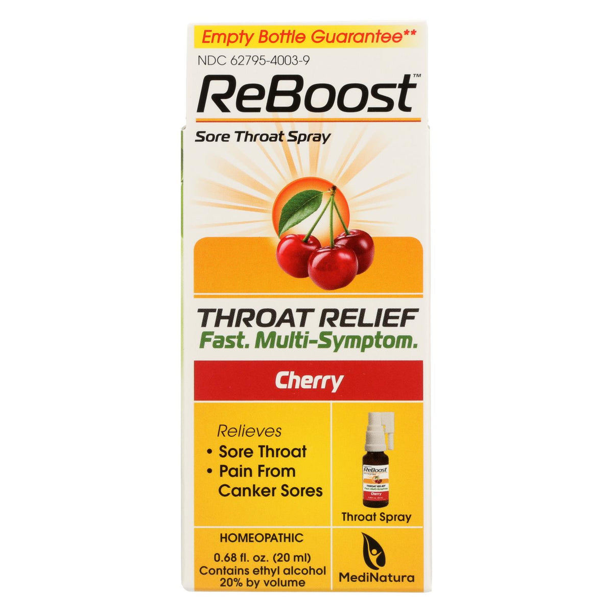 Reboost Throat Relief Spray - .68 Oz