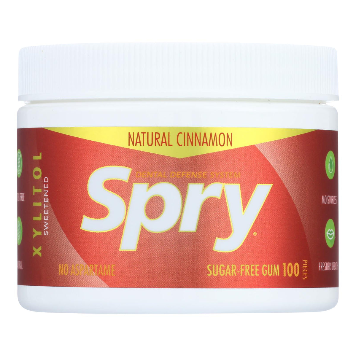 Spry Chewing Gum - Xylitol - Cinnamon - 100 Count - 1 Each