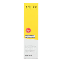 Acure - Brightening Facial Scrub - Argan Extract And Chlorella - 4 Fl Oz.