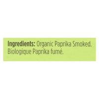 Spicely Organics - Organic Paprika - Smoked - Case Of 6 - 0.45 Oz.