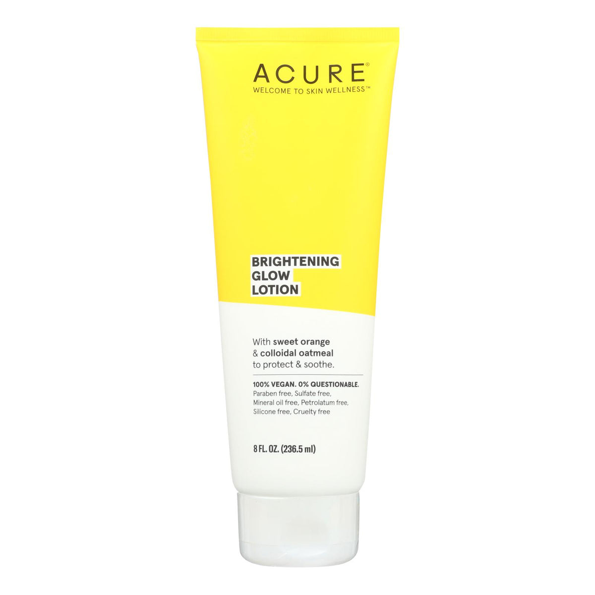 Acure - Lotion - Brightening Glow Moisture - Sweet Orange And Oatmeal - 8 Fl Oz.