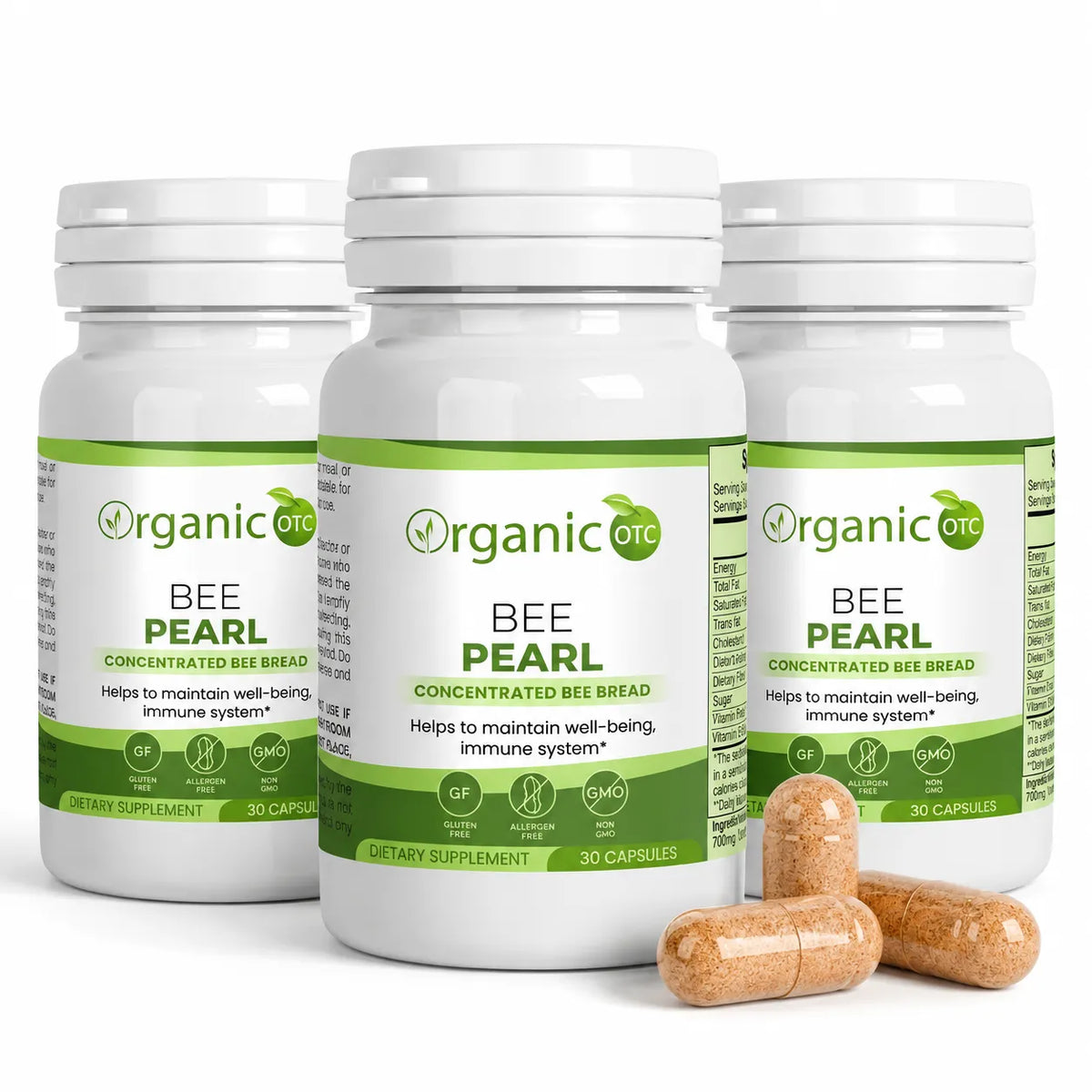 Bee Pearl Bee Bread Supplement Capsules
